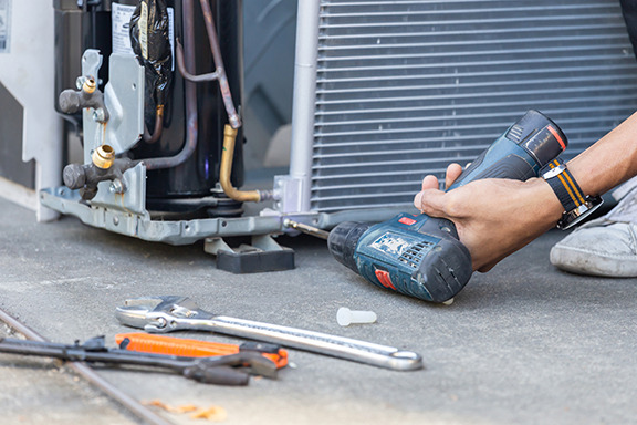 Installing an air conditioning unit