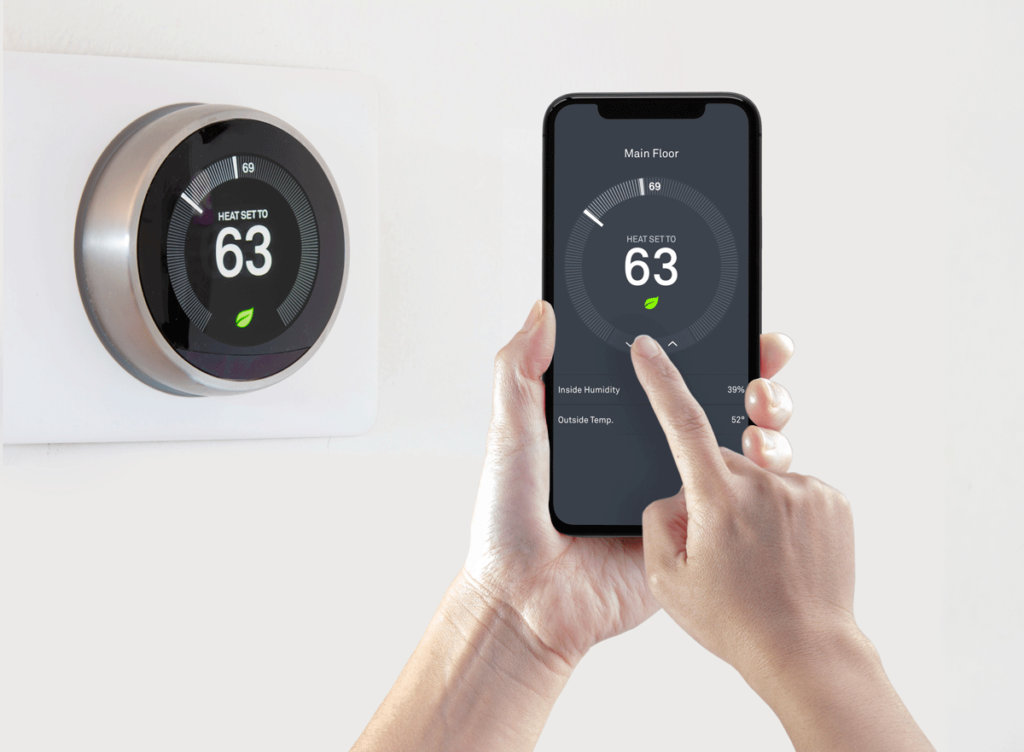 thermostat and smartphone