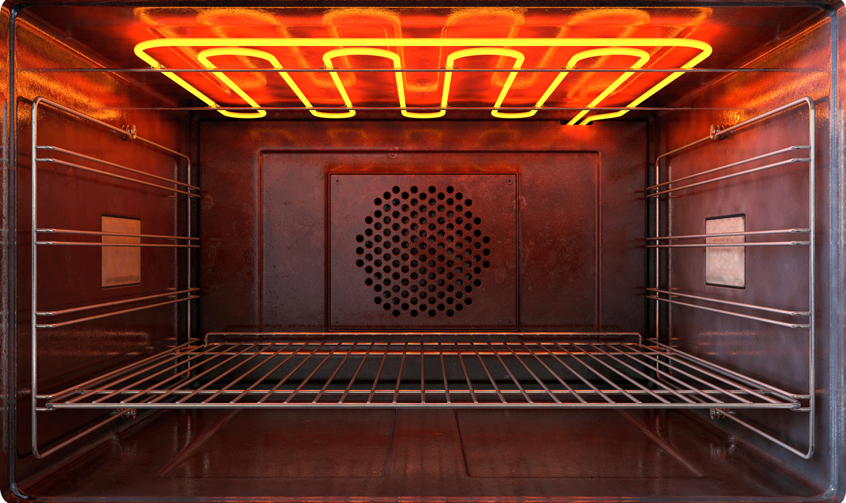 Heat apartment outlet with oven